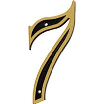 Numero Colonial Preto/Dourado N.7 Numero Colonial Preto/Dourado N.7