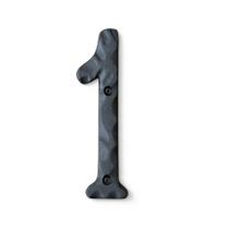 Número da casa NACH 14 cm preto rústico com ferragens Número da casa NACH 14 cm preto rústico com ferragens