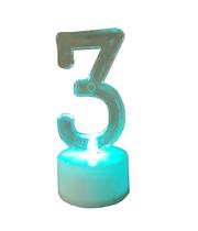 Número de Aniversário Vela de Bolo Pisca LED Muda Cor Festa - FreeC