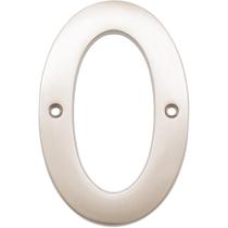 Número de Casa 0 Stone Harbor Hardware Níquel Satinado 10 cm