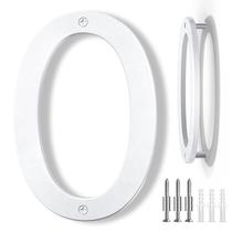 Número de casa IVERRA 20 cm branco, flutuante e moderno para área externa Número de casa IVERRA 20 cm branco, flutuante e moderno para área externa