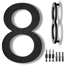 Número de casa IVERRA 20 cm preto em ABS, 3D flutuante para área externa Número de casa IVERRA 20 cm preto em ABS, 3D flutuante para área externa