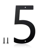 Número de casa Sanshaoye 15 cm em alumínio preto para área externa Número de casa Sanshaoye 15 cm em alumínio preto para área externa