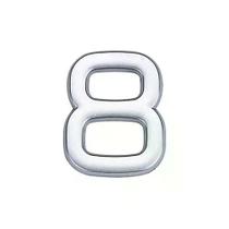 Número de Porta (8) 8859 Cromado - Bemfixa Número de Porta (8) 8859 Cromado - Bemfixa