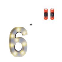 Número Luminária Led 3d Festa Decoração + Pilha Grátis