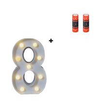 Número Luminária Led 3d Festa Decoração + Pilha Grátis