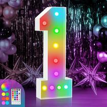 Número luminoso marquee 1 ZEELY 1,2 m LED colorido