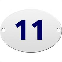 Numero Oval Pvc Caiado 11 - Kit C/25 Numero Oval Pvc Caiado 11 - Kit C/25