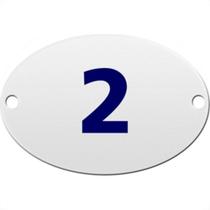 Numero Oval Pvc Caiado 2 - Kit C/25 Numero Oval Pvc Caiado 2 - Kit C/25