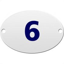 Numero Oval Pvc Caiado 6/9 - Kit C/25 Numero Oval Pvc Caiado 6/9 - Kit C/25