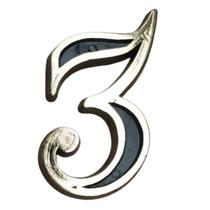 Numero para porta de apartamento colonial dourado 3 Numero para porta de apartamento colonial dourado 3