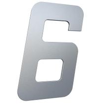 Numero Para Residência 130mm Prata Escovado - Metalmidia