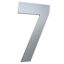 Numero Para Residência 130mm Prata Escovado - Metalmidia