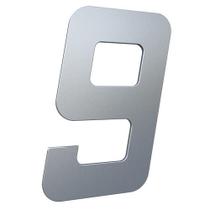 Numero Para Residência 130mm Prata Escovado - Metalmidia