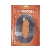 Número Residencial 0 Numeral Em ACM Cromado Número Residencial 0 Numeral Em ACM Cromado