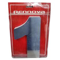 Número Residencial 1 Cromado Com Fita Dupla Face Rennova