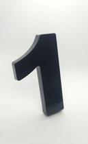 Número Residencial 15cm PRETO Caixa Alta 3d Algarismo Lubian