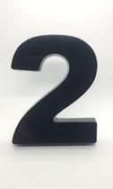 Número Residencial 15cm PRETO Caixa Alta 3d Algarismo Lubian
