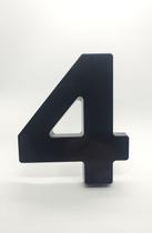 Número Residencial 15cm PRETO Caixa Alta 3d Algarismo Lubian