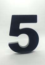 Número Residencial 15cm PRETO Caixa Alta 3d Algarismo Lubian