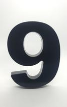 Número Residencial 15cm PRETO Caixa Alta 3d Algarismo Lubian