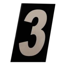Número Residencial 3 em ACM Refletivo Numeral 11,5 x 6,5 cm Número Residencial 3 em ACM Refletivo Numeral 11,5 x 6,5 cm