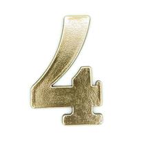Numero residencial (4) dourado-helecon