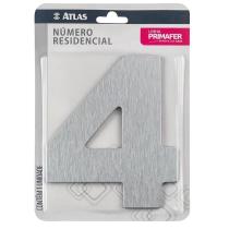 Número Residencial 4 Escovado - Atlas Número Residencial 4 Escovado - Atlas