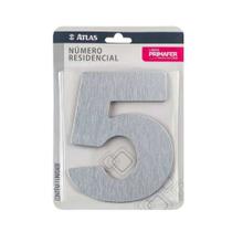Número Residencial 5 Cromado Adesivo Alumínio ACM para Identificação de Residência Número Residencial 5 Cromado Adesivo Alumínio ACM para Identificação de Residência