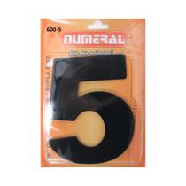 Número Residencial 5 Numeral Em ACM Preto