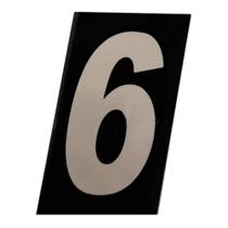 Número Residencial 6 em ACM Refletivo Numeral 11,5 x 6,5 cm Número Residencial 6 em ACM Refletivo Numeral 11,5 x 6,5 cm