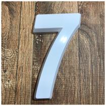 Número Residencial 7 Branco 3d 14cm De Altura Número Residencial 7 Branco 3d 14cm De Altura