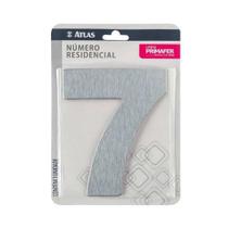 Número Residencial 7 Cromado Alumínio ACM Adesivo 3M VHB - Uso Interno/Externo