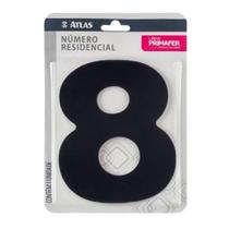 Número Residencial 8 Preto em Alumínio ACM com Fita 3M VHB - Uso Interno/Externo Número Residencial 8 Preto em Alumínio ACM com Fita 3M VHB - Uso Interno/Externo
