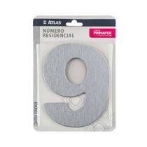 Número Residencial 9 Cromado Alumínio ACM Adesivo 3M VHB - Uso Interno/Externo Número Residencial 9 Cromado Alumínio ACM Adesivo 3M VHB - Uso Interno/Externo