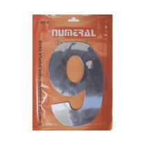 Número Residencial 9 Numeral Em ACM Cromado Número Residencial 9 Numeral Em ACM Cromado