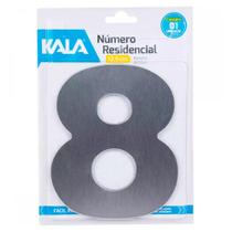 Número Residencial Aço Escovado 12,5 - Kala