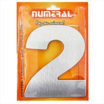 Numero Residencial Aço Escovado Grande 18.5cm 2 - NUMERAL (030430)