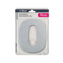 Número Residencial Adesivo Cromado 0 Alumínio ACM - Fita 3M VHB - Interno/Externo