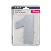 Número Residencial Adesivo Cromado 1 - Alumínio ACM - Fita 3M VHB - Interno/Externo