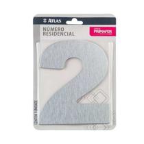 Número Residencial Adesivo Cromado 2 - Alumínio ACM 13x12cm - Fita 3M VHB - Interno/Externo Número Residencial Adesivo Cromado 2 - Alumínio ACM 13x12cm - Fita 3M VHB - Interno/Externo
