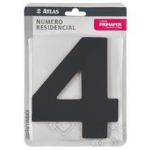 Numero Residencial Alumínio Adesivado Preto Atlas Numero Residencial Alumínio Adesivado Preto Atlas