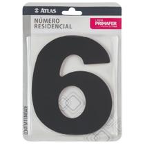 Numero Residencial Alumínio Adesivado Preto Atlas