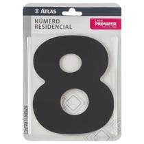 Numero Residencial Alumínio Adesivado Preto Atlas Numero Residencial Alumínio Adesivado Preto Atlas
