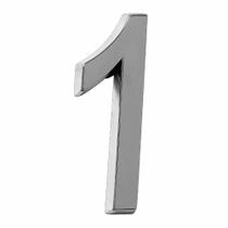 Número Residencial Alumínio Cromado Grande 3D 1 Metalcromo Número Residencial Alumínio Cromado Grande 3D 1 Metalcromo