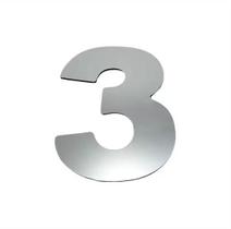 Número Residencial Alumínio Espelhado 3