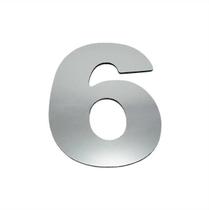 Número Residencial Alumínio Espelhado 6