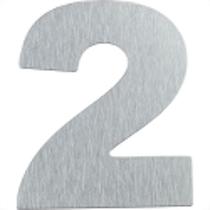 Numero Residencial Atlas Escovado 12,5Cm No.2 Numero Residencial Atlas Escovado 12,5Cm No.2
