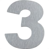 Numero Residencial Atlas Escovado 12,5Cm No.3