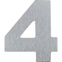 Numero Residencial Atlas Escovado 12,5Cm No.4
